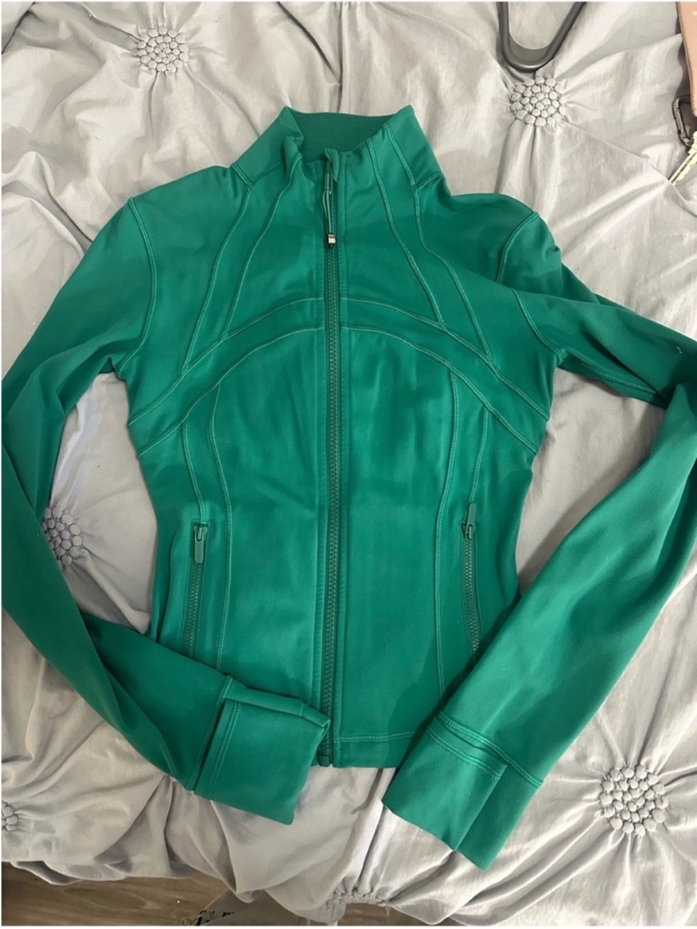 lululemon athletica Teal Zip-Up Sculpting Jacket